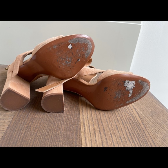 Real Nude Suede Chloe Heels with box and dust bags - Picture 3 of 6